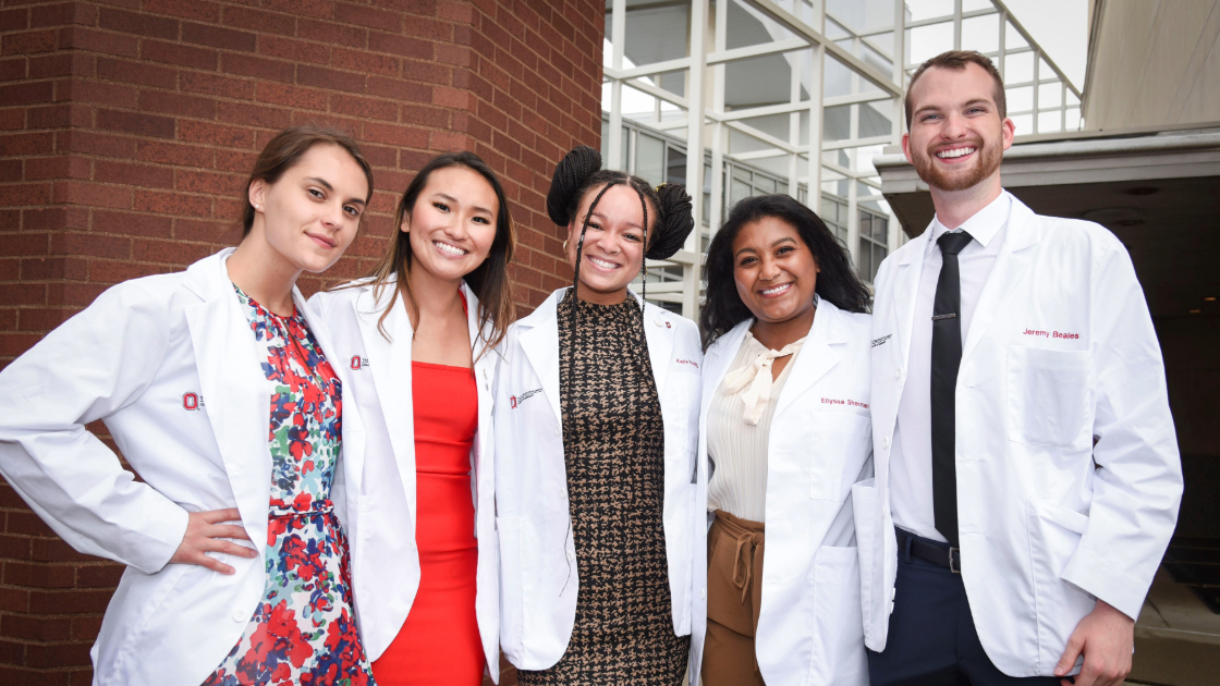 5 Medical Students in White Coats