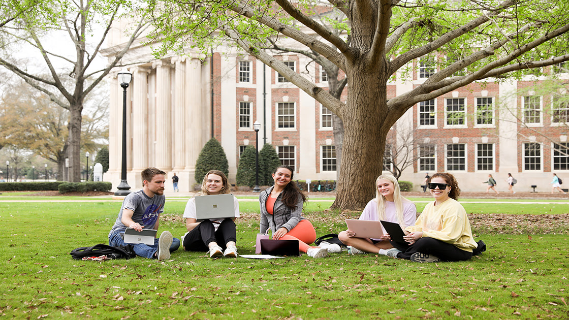 Students in Grass