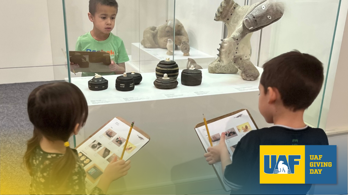 Children learning at the UA Museum of the North