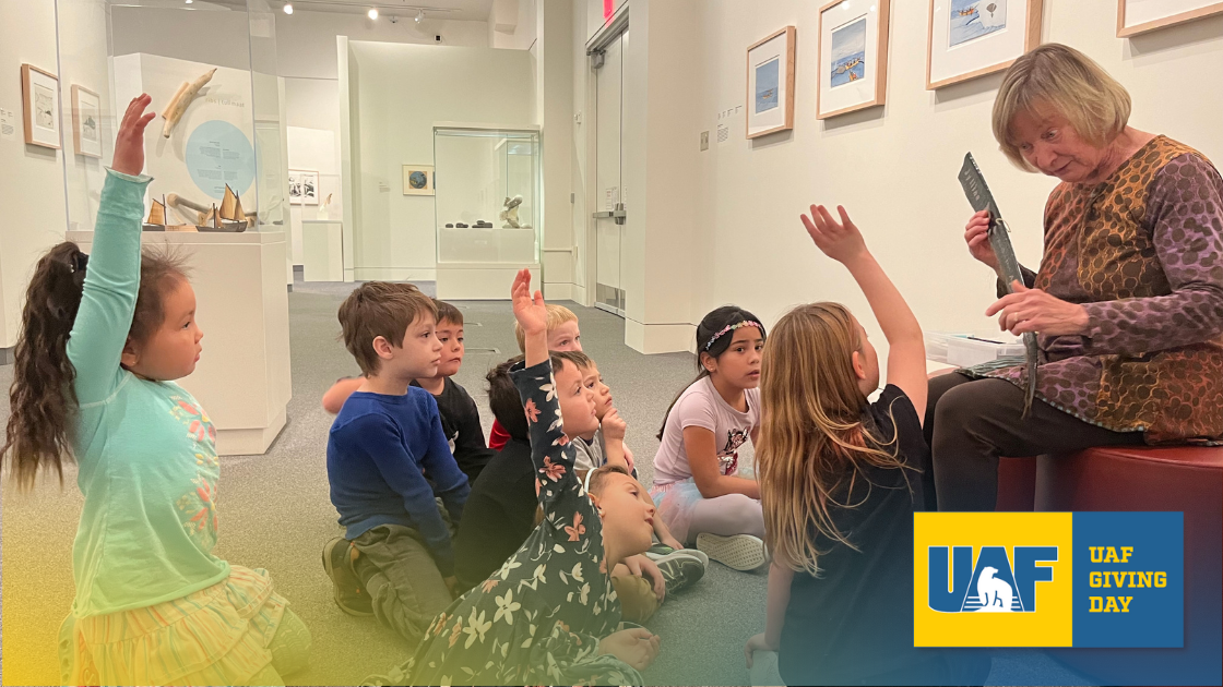 Children learning at the UA Museum of the North