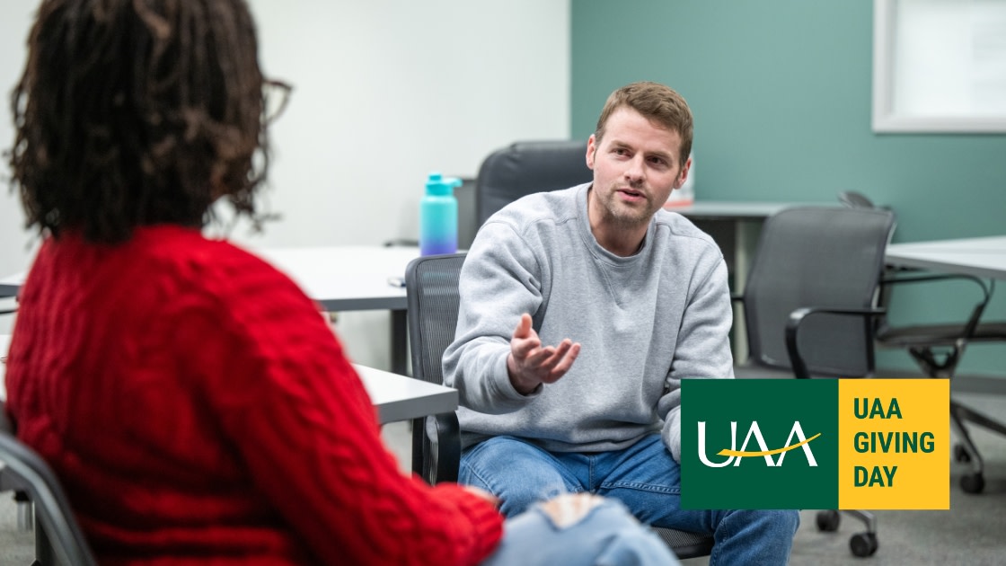 UAA Students participate in a role playing exercise during Trauma and Crisis Intervention course