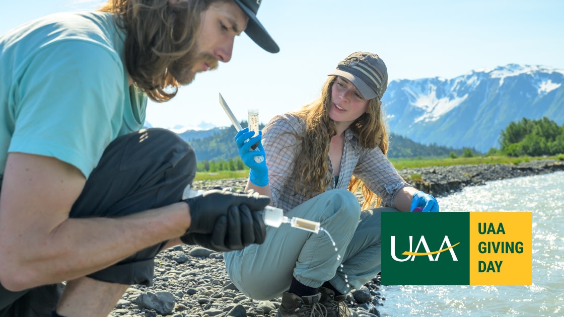 UAA research team take microbe samples at the mouth of Grewingk Creek along Kachemak Bay