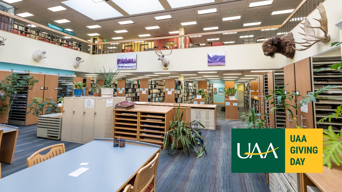 UAA Consortium Library north side interior.