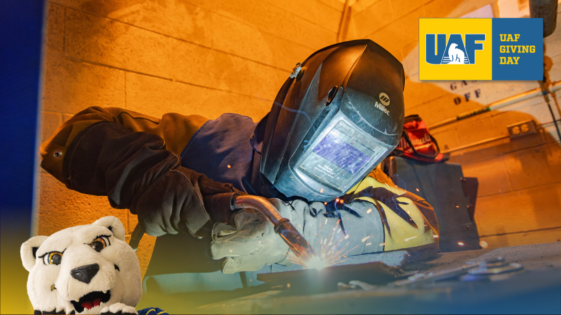 UAF student welding