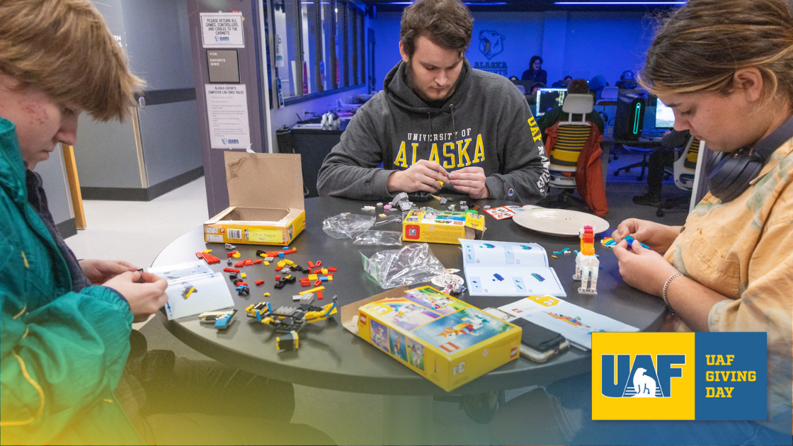 UAF engineering students building Lego projects