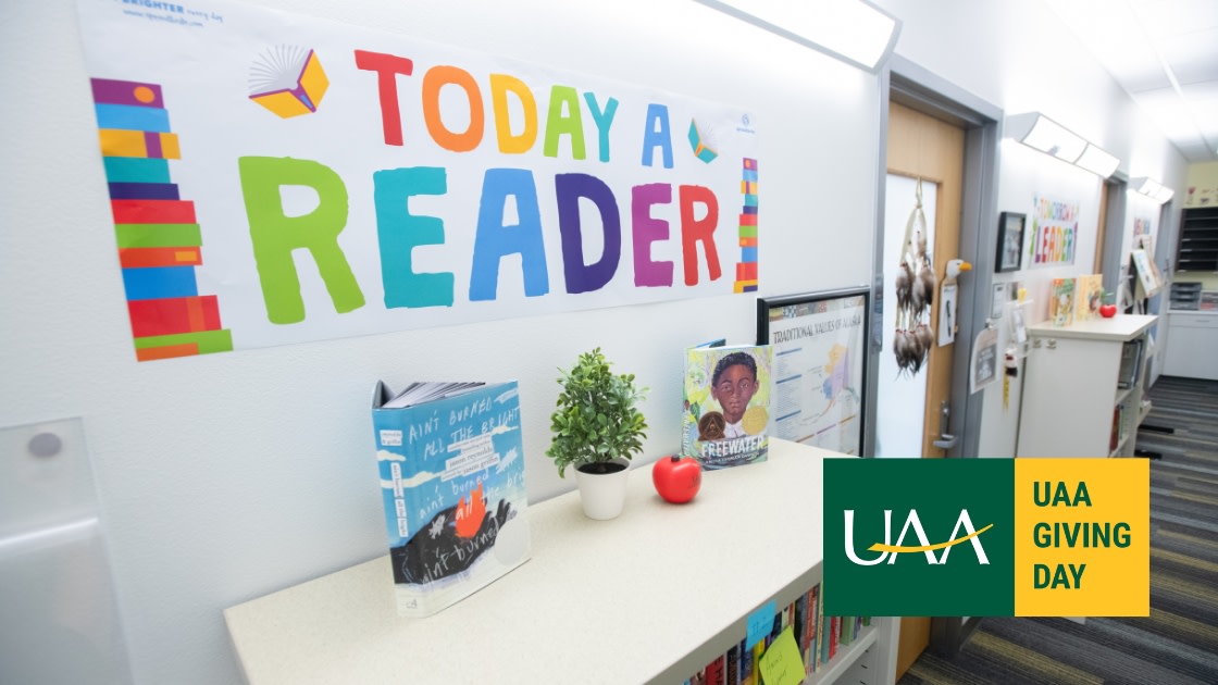 UAA's School of Education new literacy lounge and office space in the Professional Studies Building.