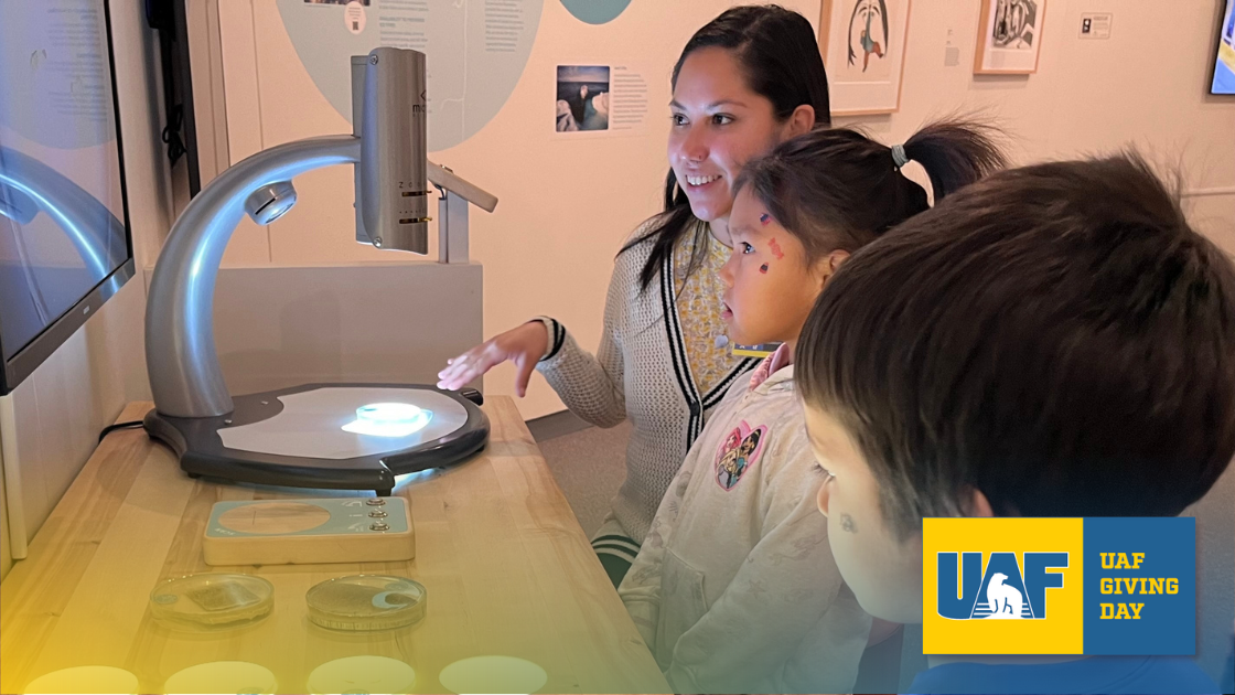 Children exploring at the UA Museum of the North