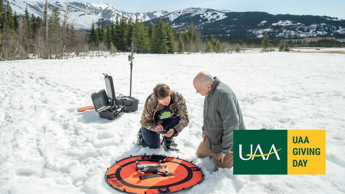 UAA Researchers fly drones to map an area for removal of flammable vegetation