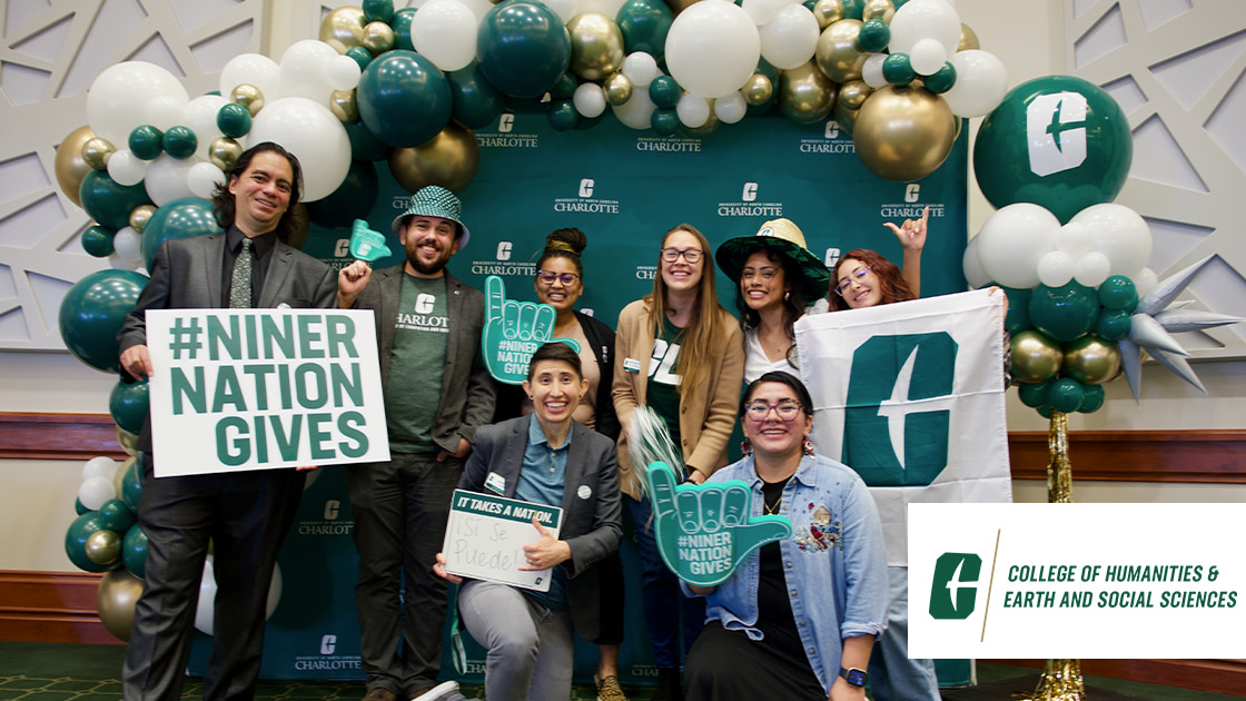 A group of people celebrates Niner Nation Gives