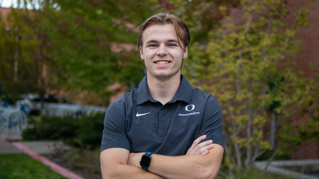 Smiling male student