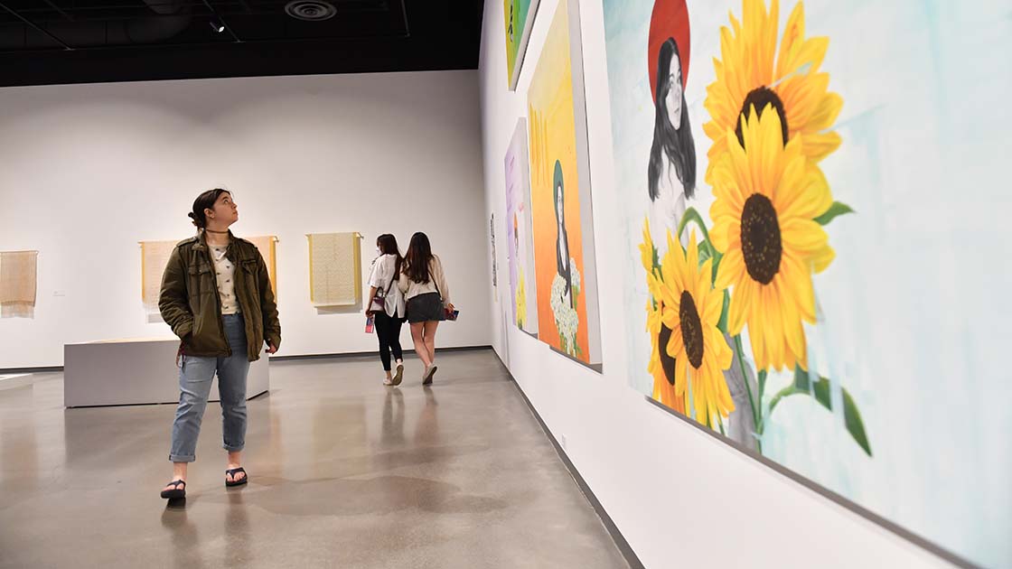 WSU Students in the Exhibition galleries