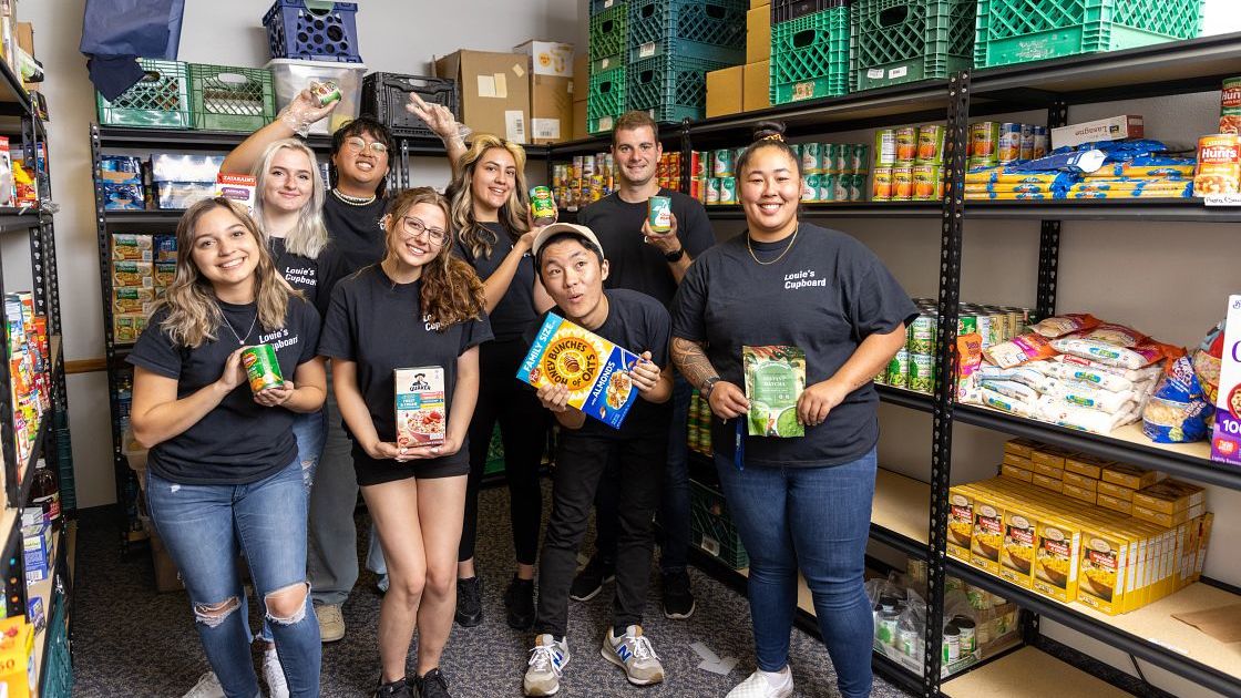 Students in Louie's Cupboard