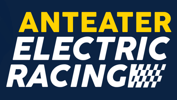 Anteater Electric Racing logo with name included and a race flag icon