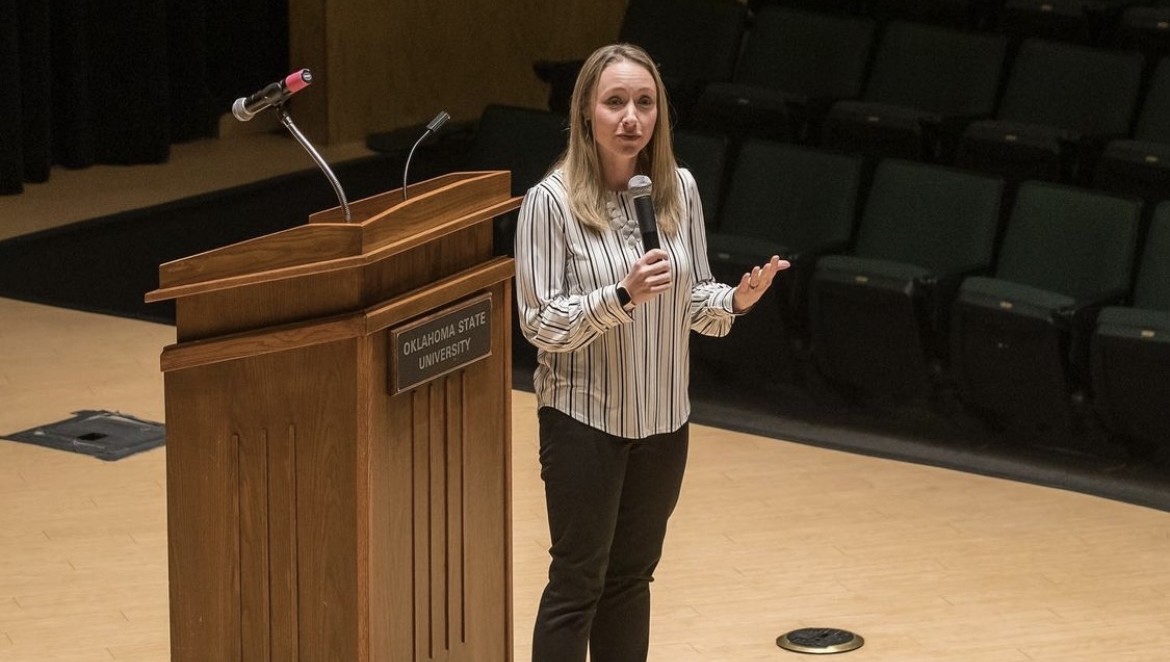 Alison Malmon, the founder of Active Minds, visiting OSU last February