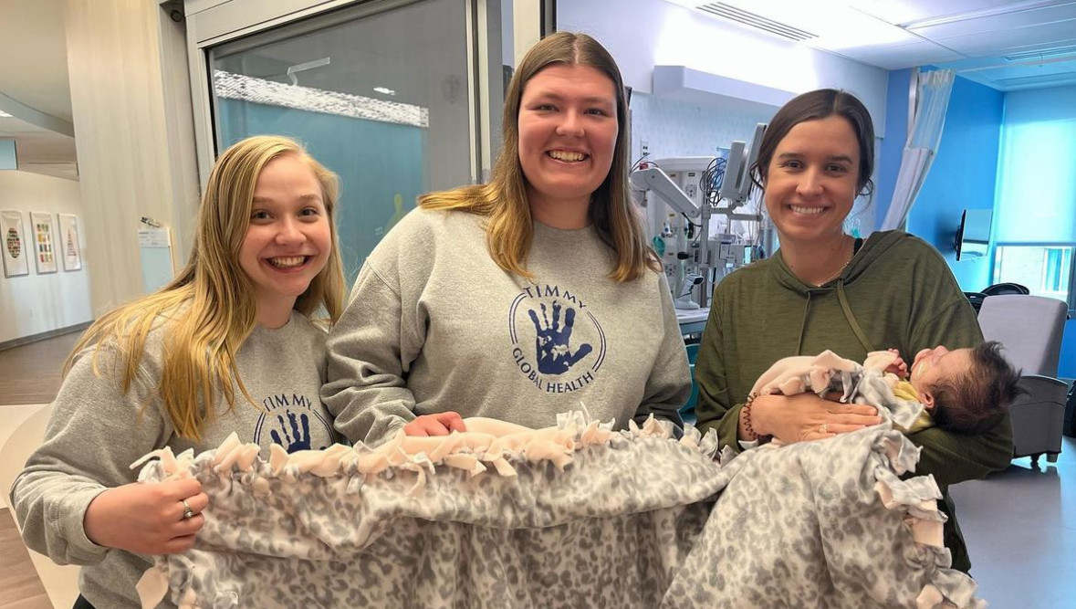Making Blankets for Cincinnati Children's Hospital