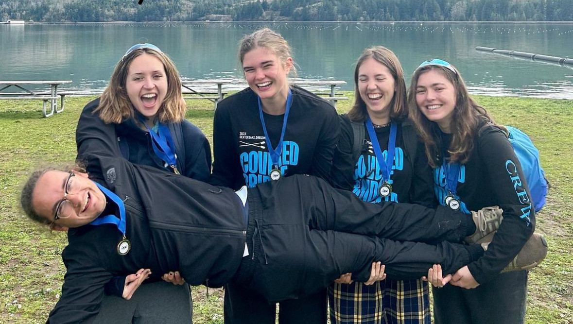 Women's 4+ first place finish in Oregon