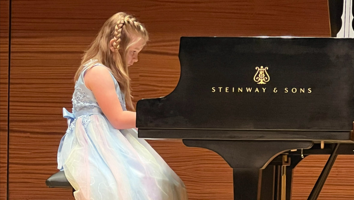 Piano Student In Recital