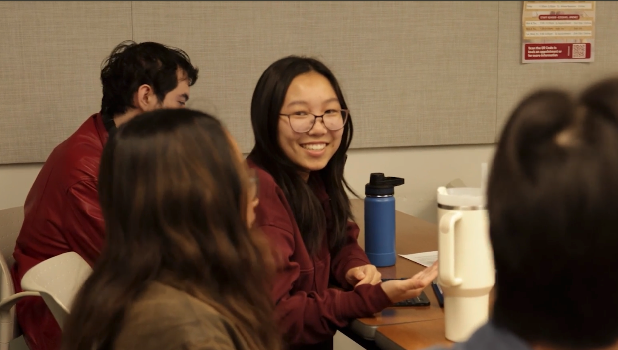 A classroom discussion on "Foundations and Futures."