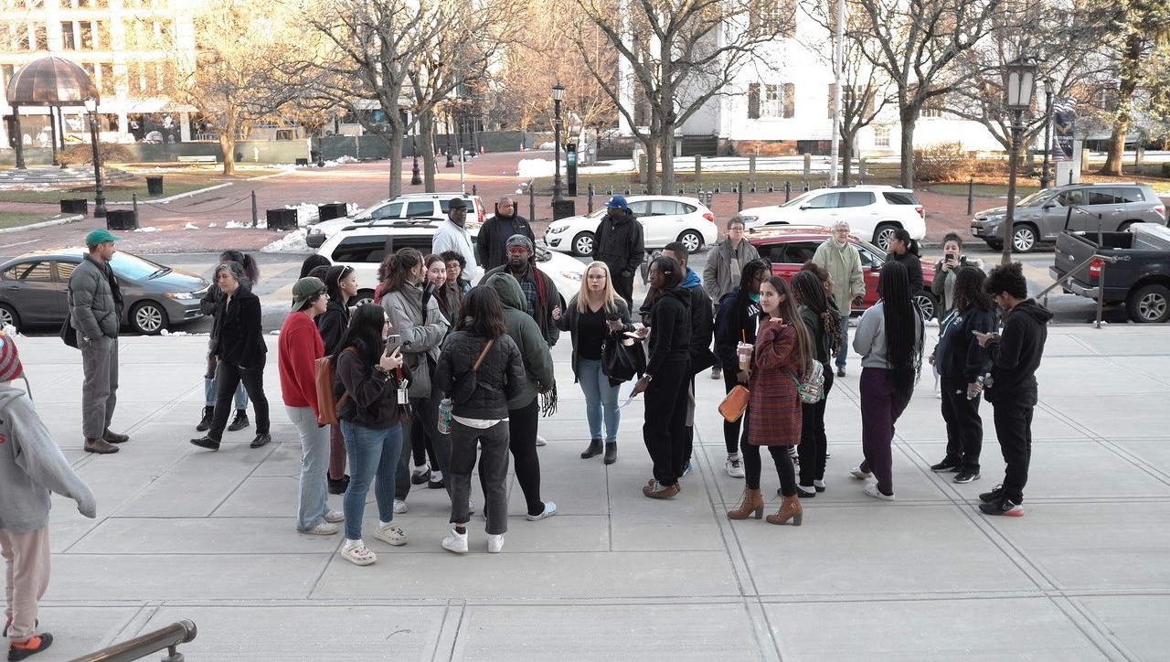 Students gathering