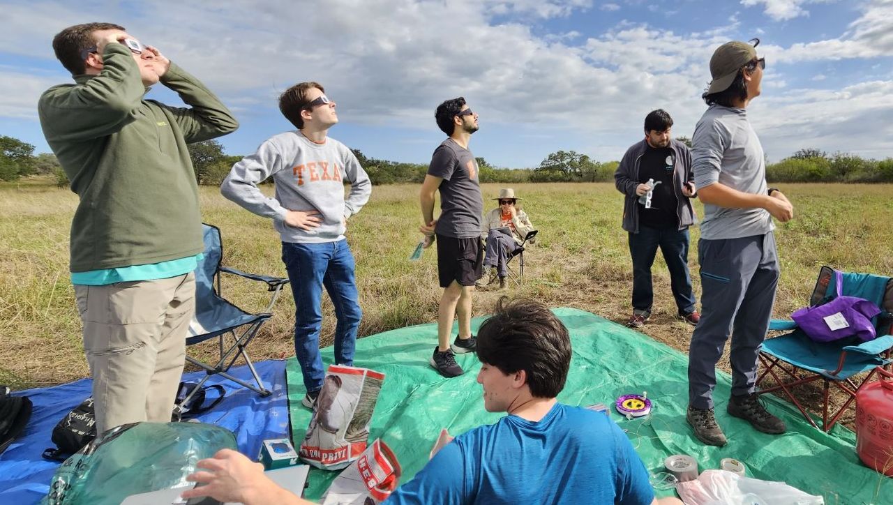 Photo of the TEBP watching the Annular Solar Eclipse