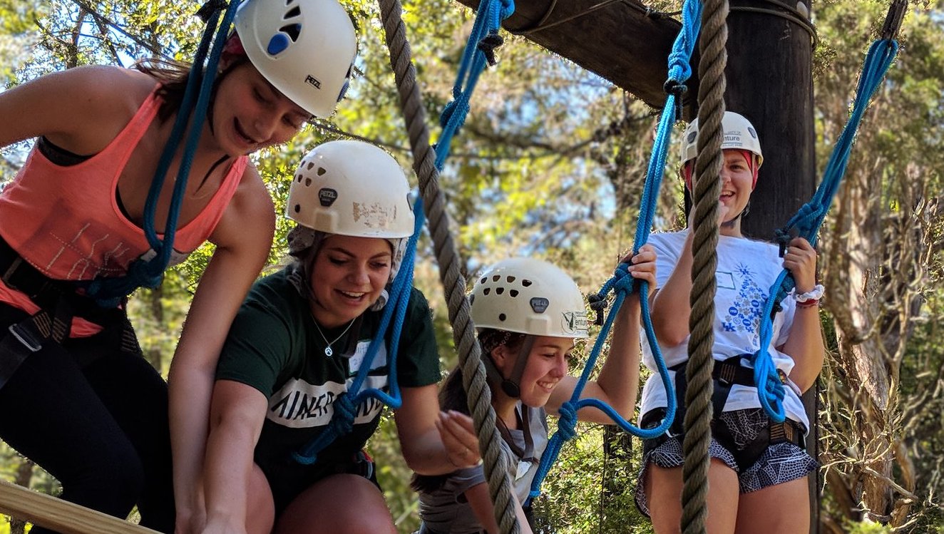 Venture Outdoor Leadership's High Ropes Course takes Niners to new heights