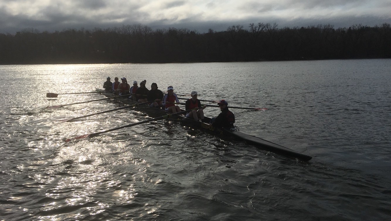 Crew team on the water