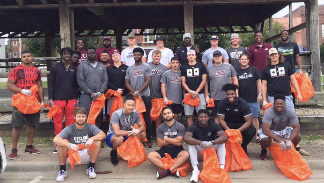 siu-carbondale-2nd-annual-saluki-football-southern-illinois-clean-up