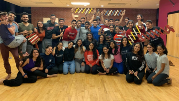 Members of RPI Rounak gathered in a practice room