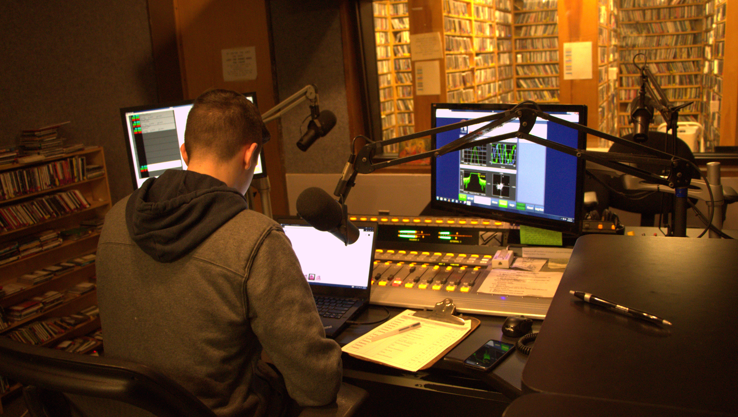 A student in the studio