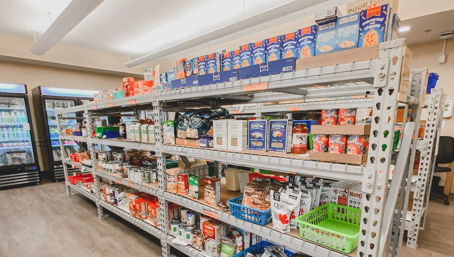 View of the food pantry