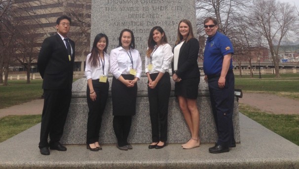 Students and advisor at National Agri-Marketing conference in Kansas City, MO, 2018.