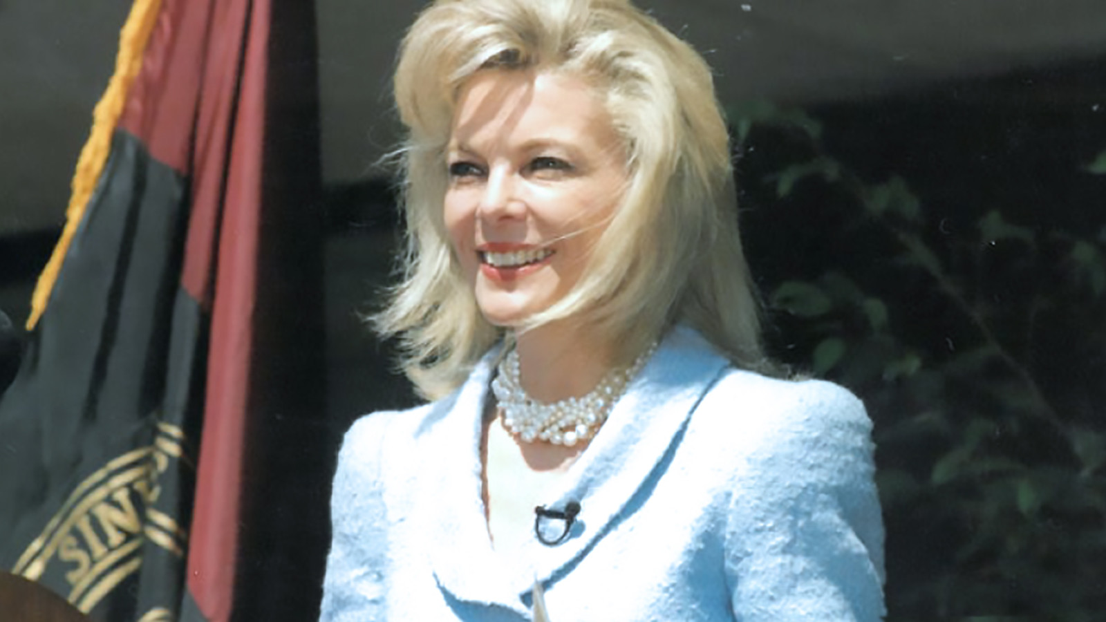 Darla Moore speaking at the naming ceremony for the Darla Moore School of Business