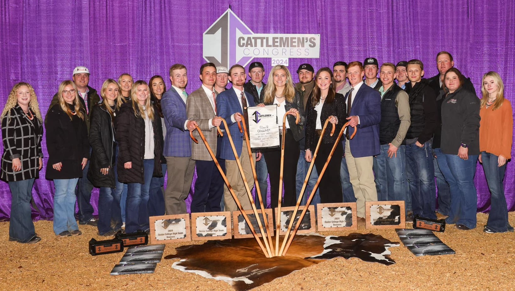 Champion Team at the 2024 Jarold Callahan Memorial Livestock Judging Contest at Cattlemen's Congress