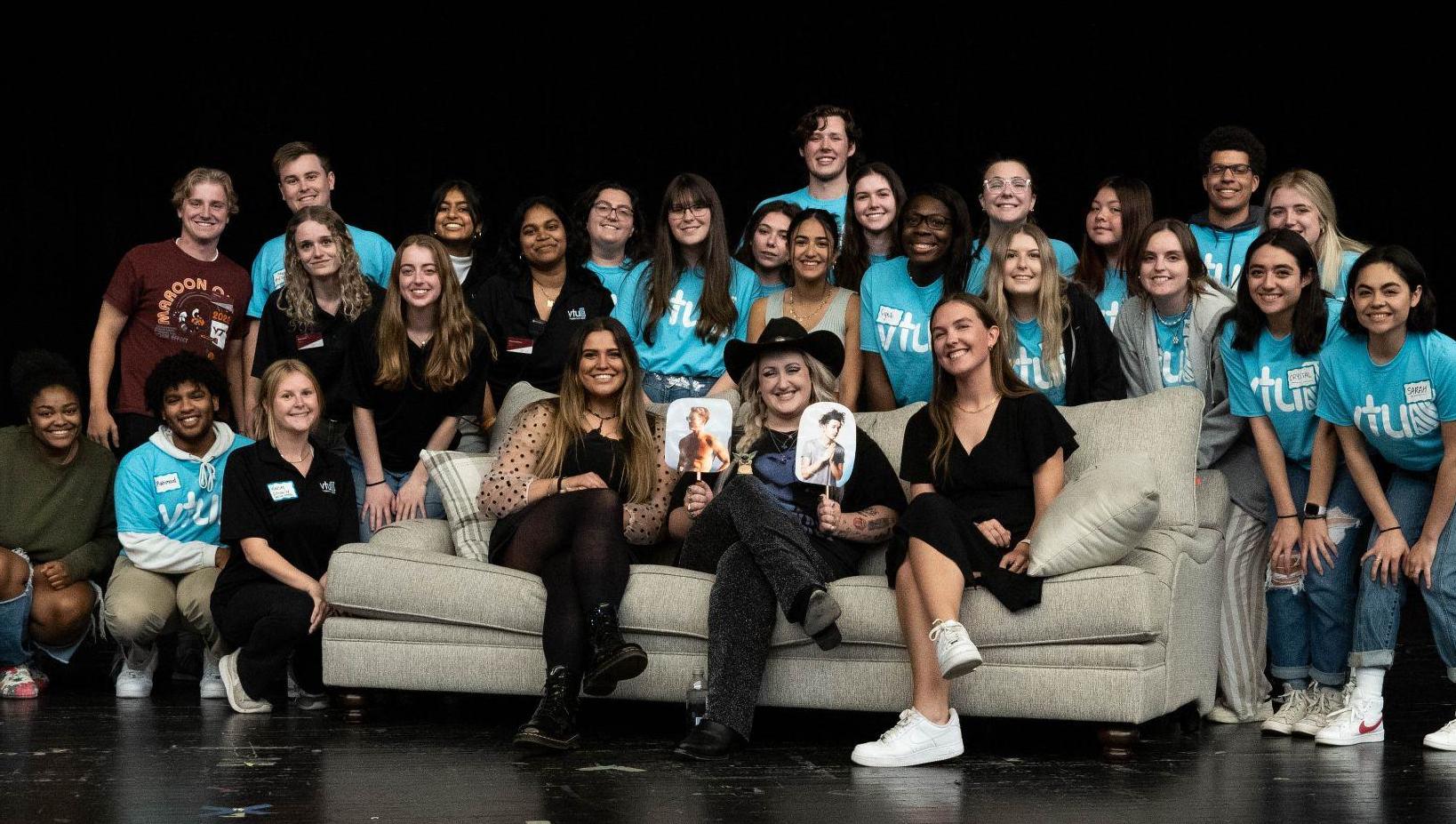 Virginia Tech Union members after a show