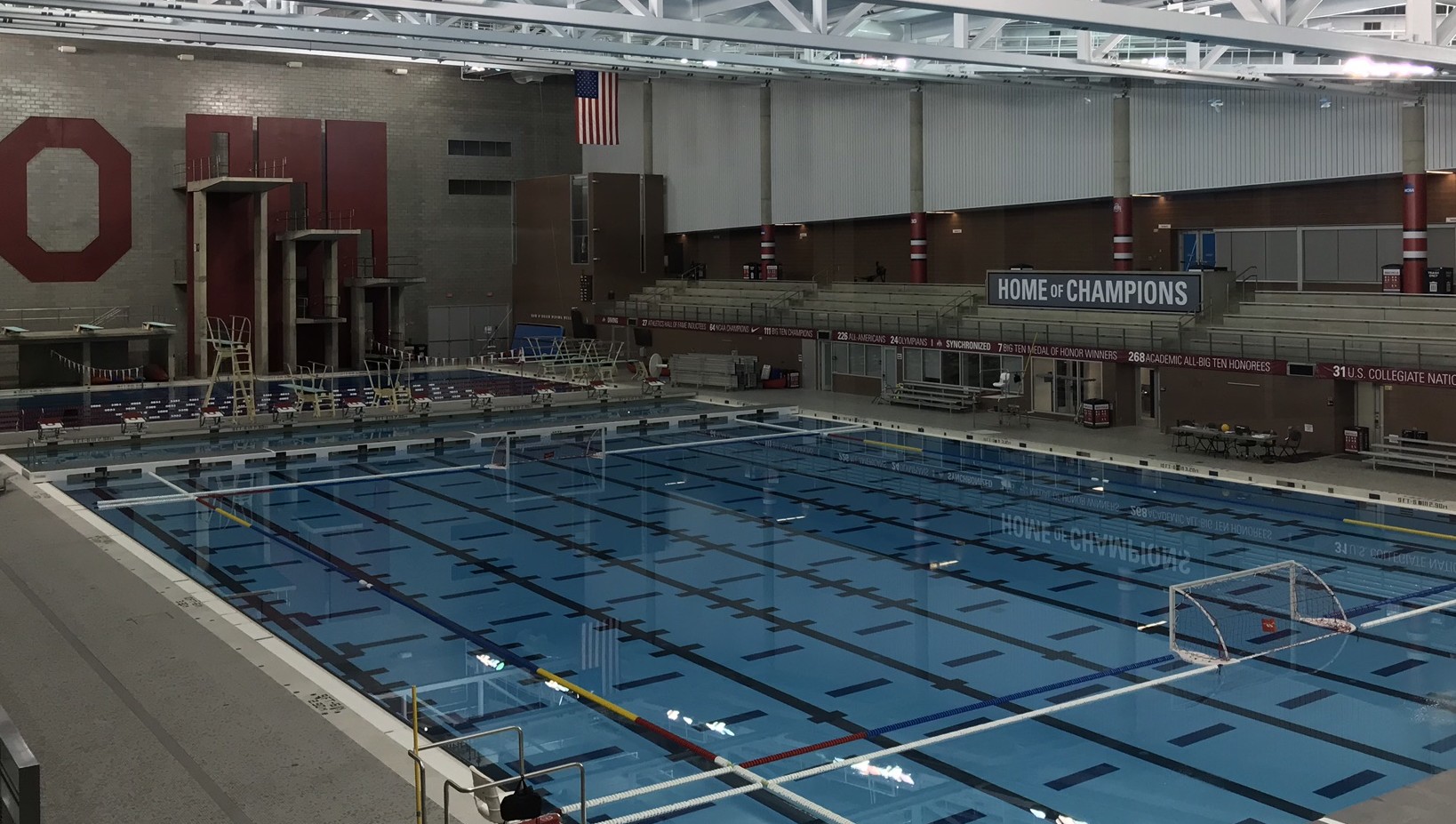 The indoor pool for the Ohio State water polo team