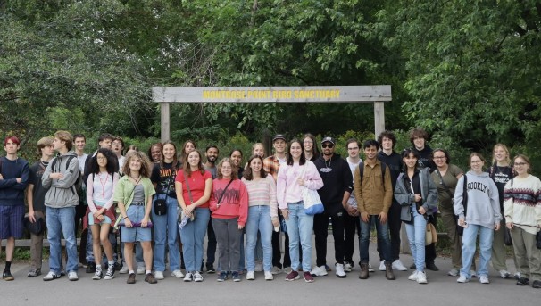 Group photo of Outdoors Club on one of our fall trips.