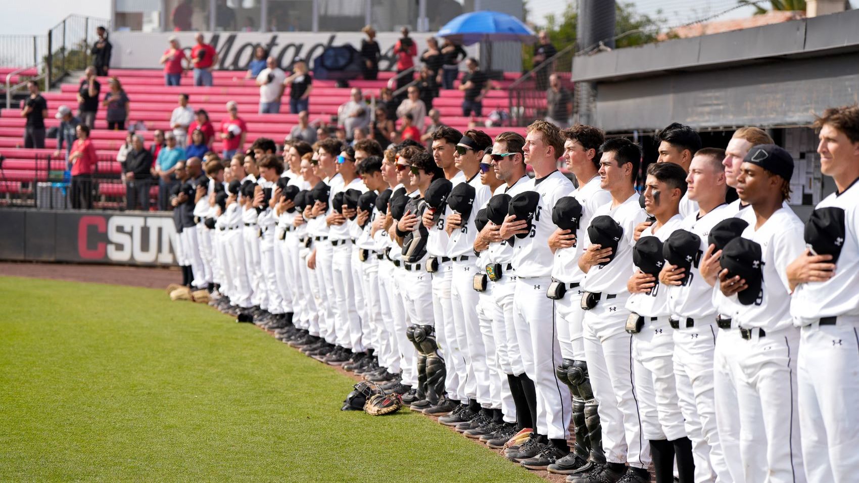 CSUN Baseball team on field