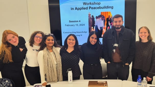 [Workshop in Applied Peacebuilding students]