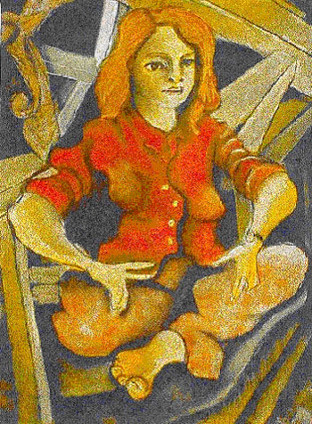 A portrait of the Venezuelan Eva Feld by Barboza