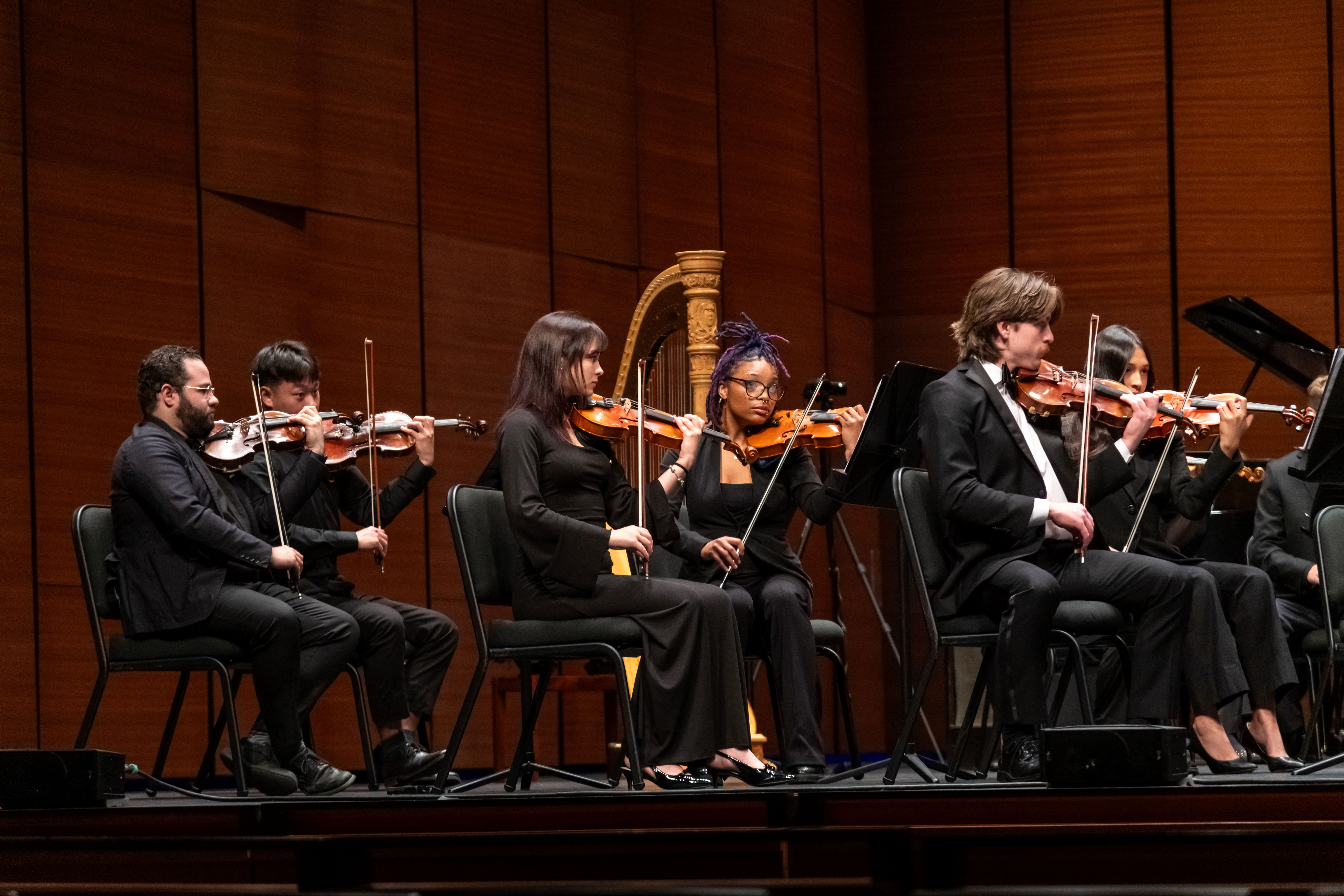Our first violin section at our first concert!