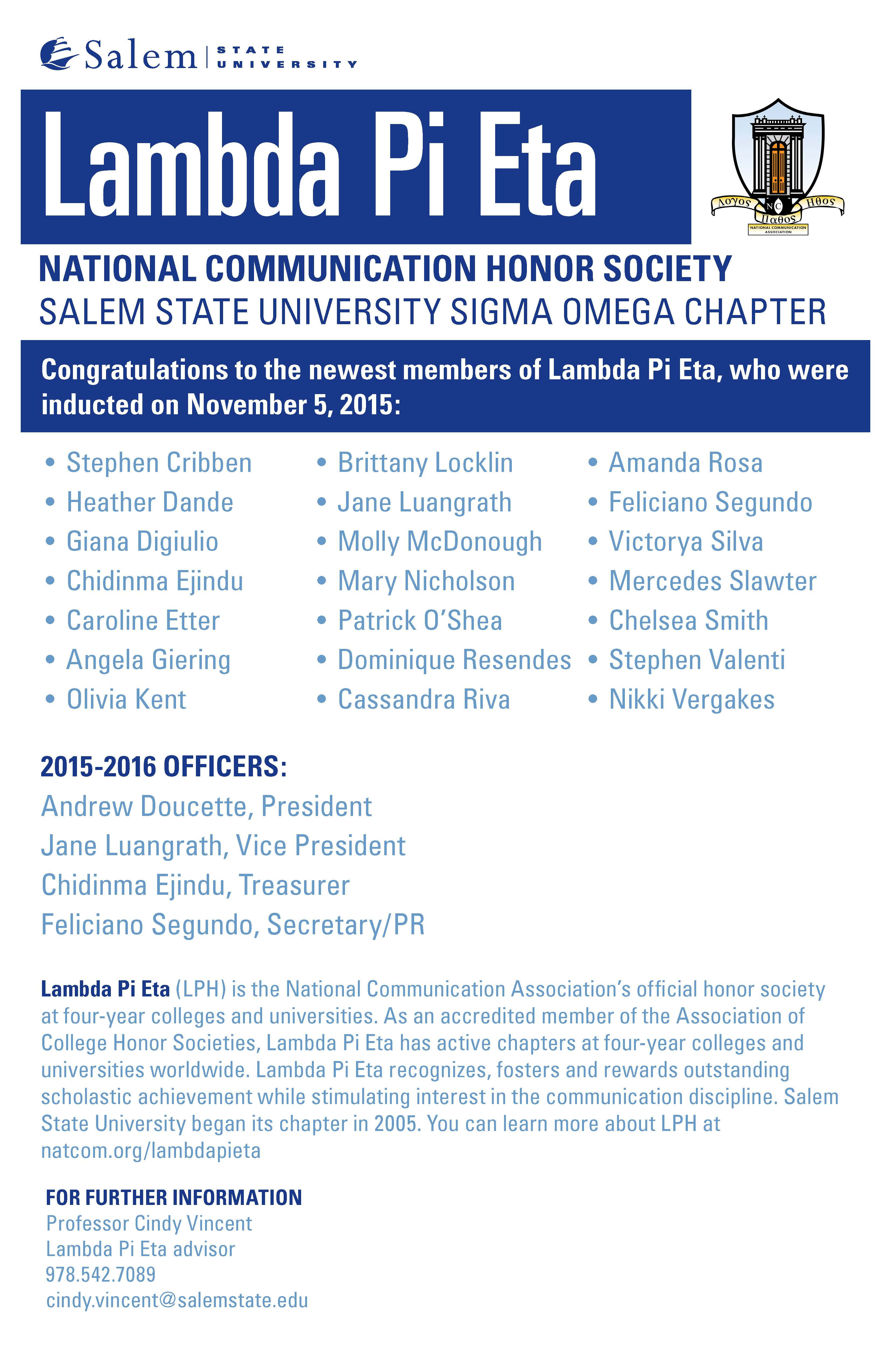 Past Projects Lambda Pi Eta Communications Honor Society Updates