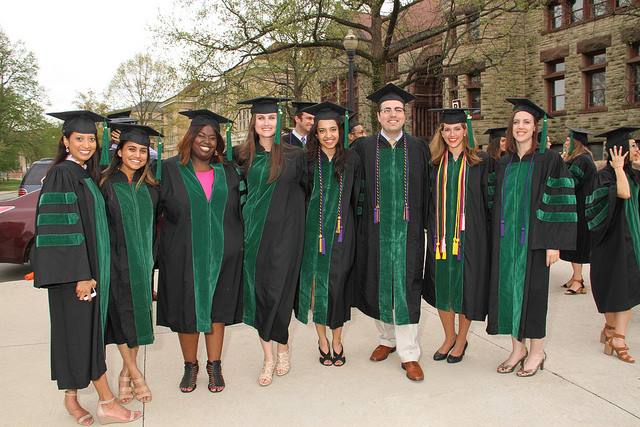 College of Medicine graduates outside Orton Hall