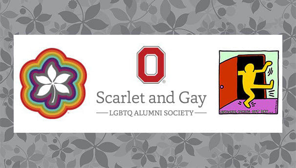 The Scarlet and Gay logo and infographic