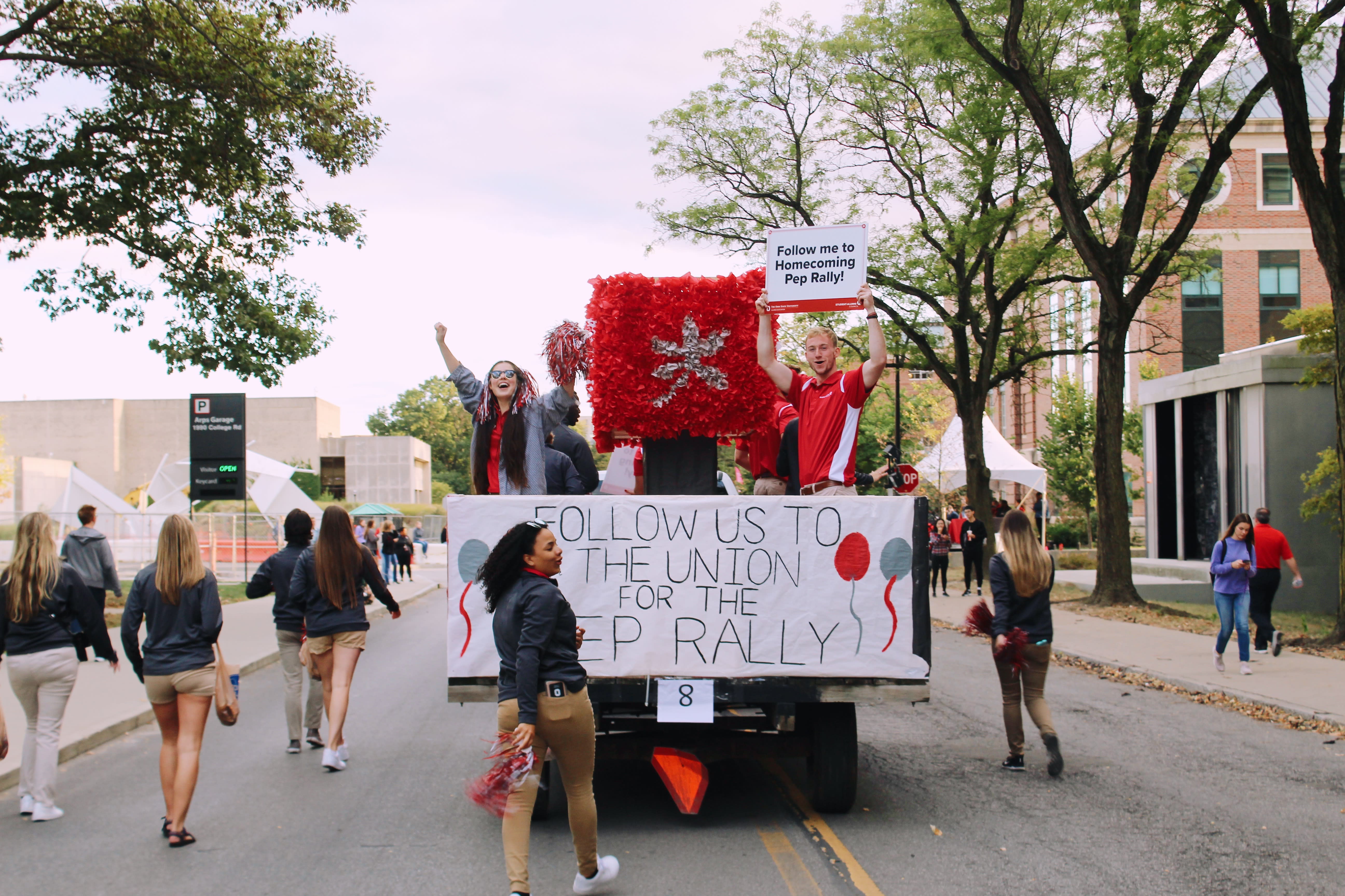The Council's float at the Homecoming parade