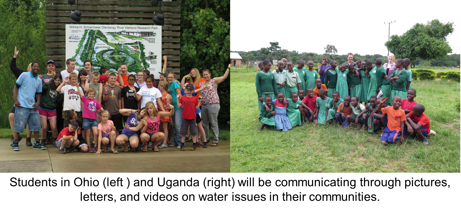 Ohio and Uganda students' pictures and information
