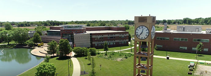 An overhead shot of the Marion campus