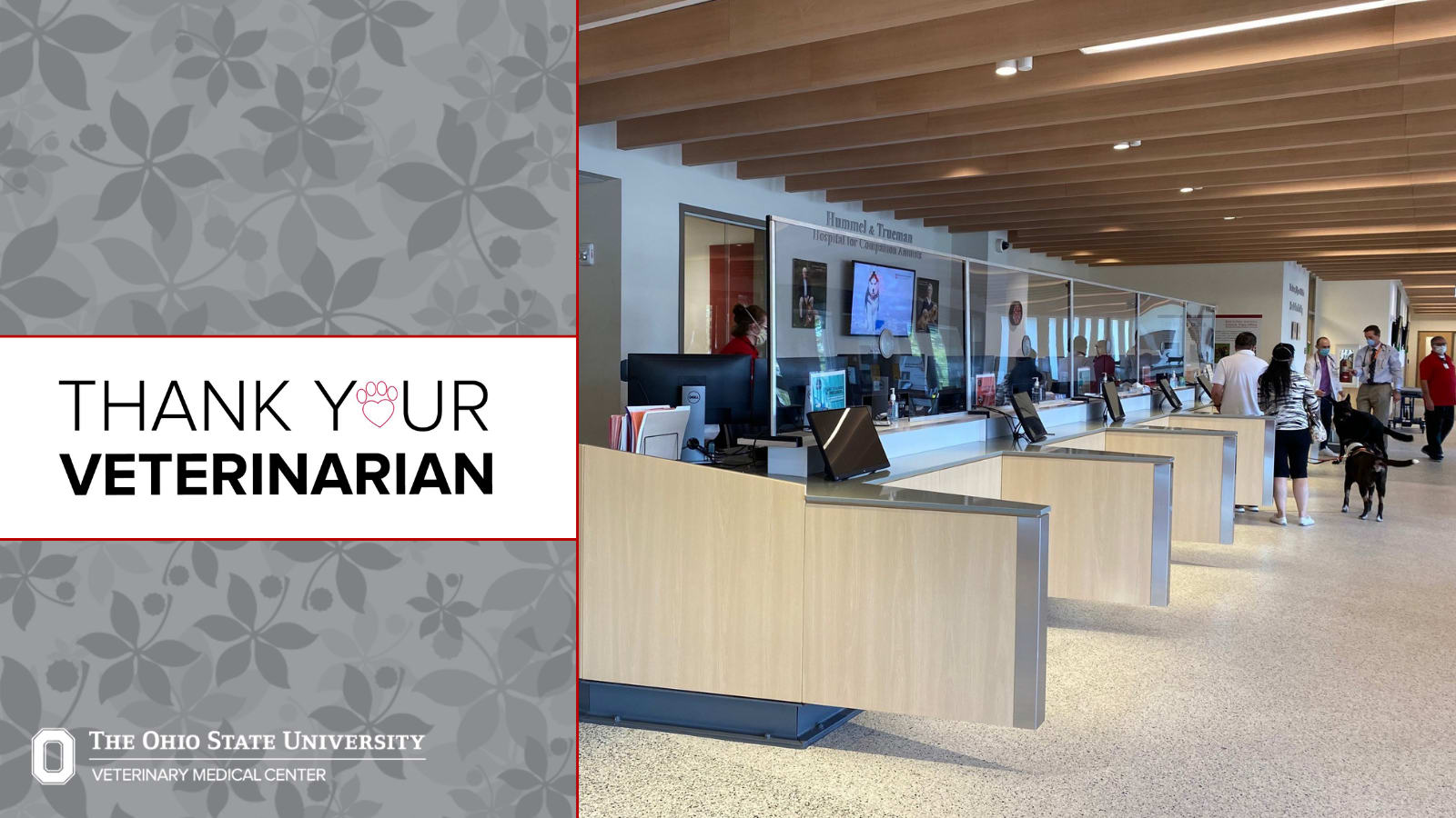 A word of thanks with a picture of a clinic lobby