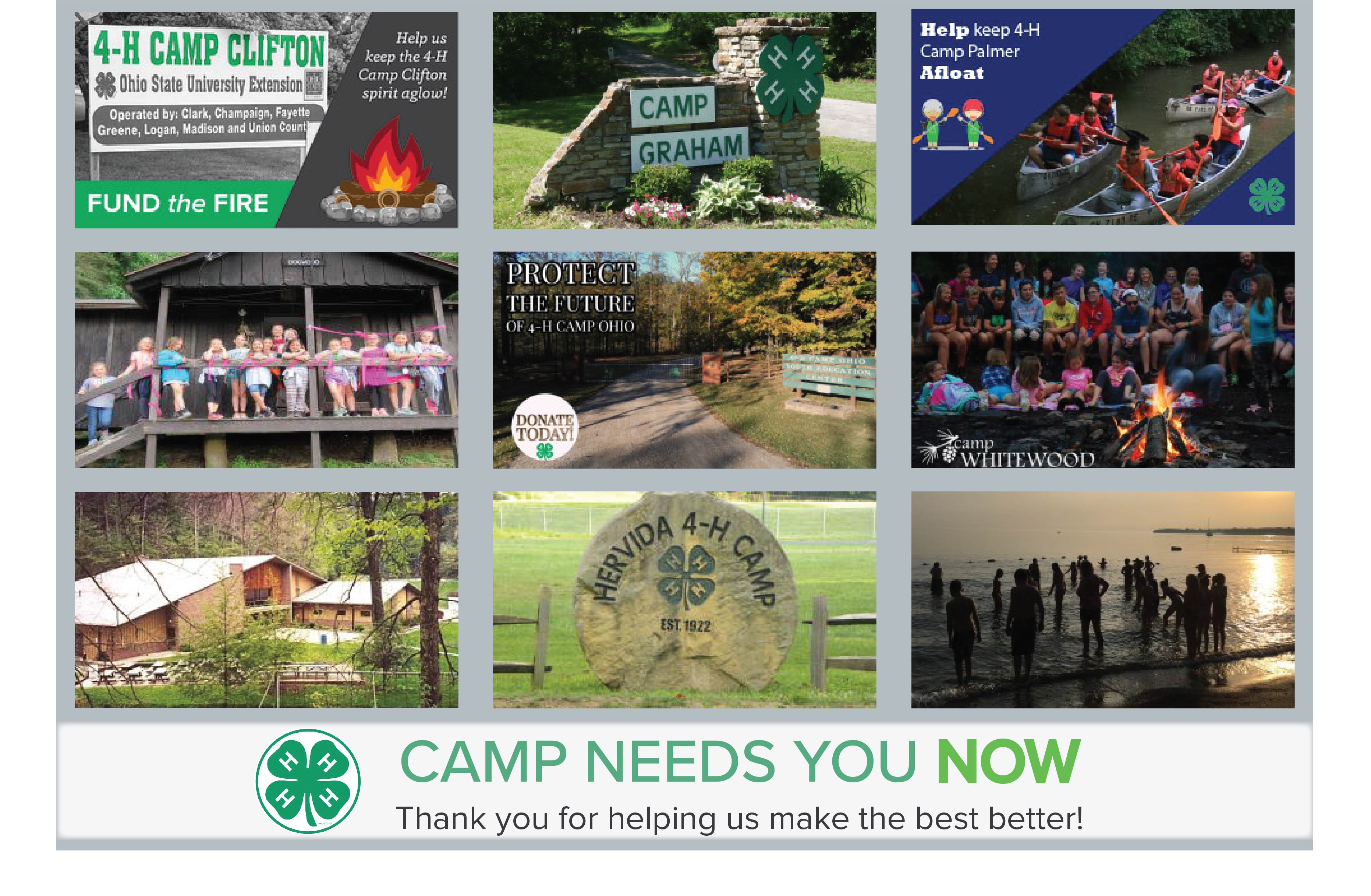 4H Camps Greatest Needs for 4H Camps