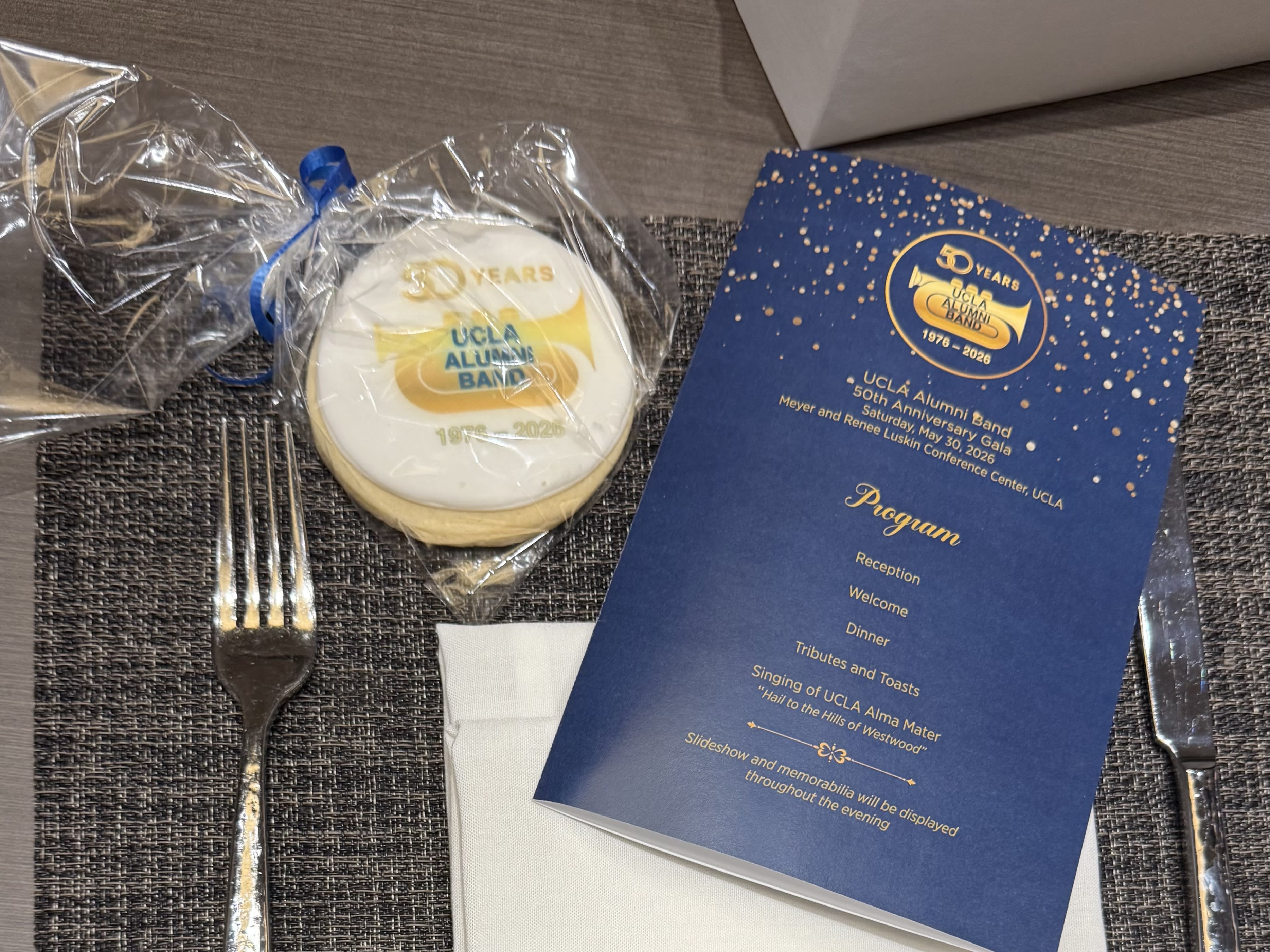 Each attendee received a lapel pin and cookie!