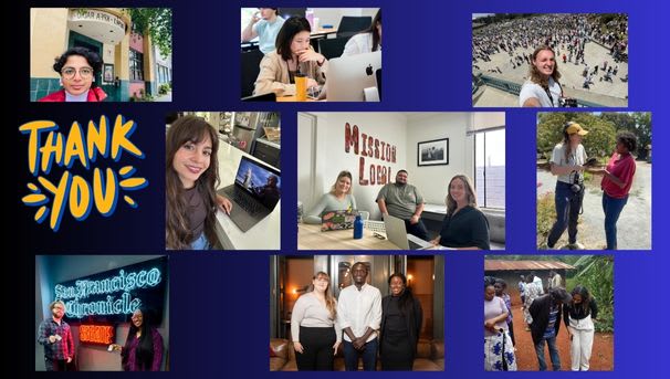 collage of student reporters